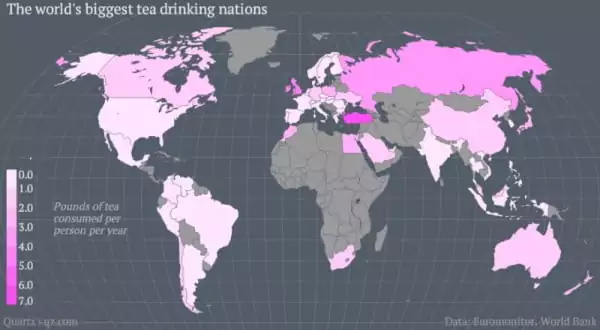 Consumul mondial de ceai