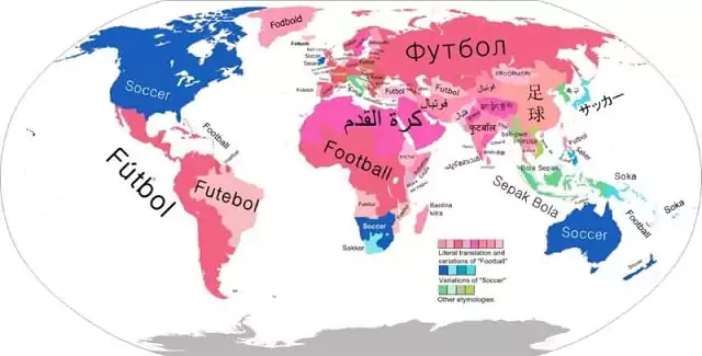 Harta mondială a fotbalului