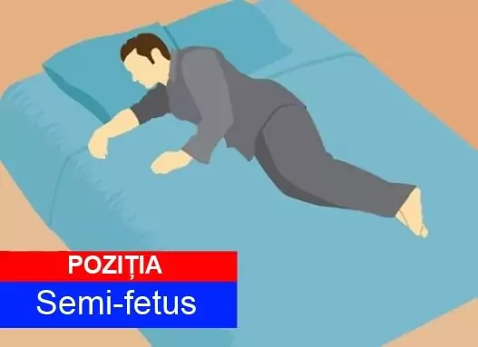 Personalitatea pozițiilor de dormit - Semi-fetus