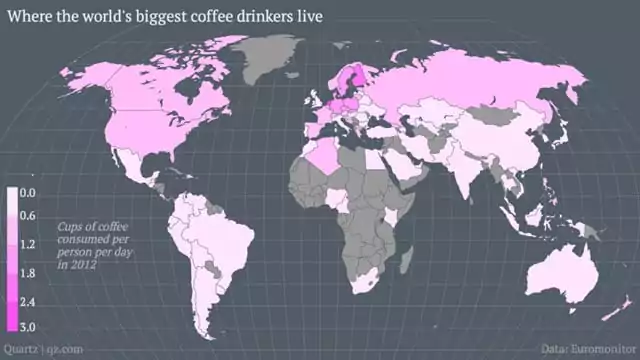 Consumul mondial zilnic de cafea