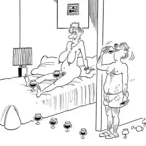Caricaturi obscene - Atracție pentru băutori