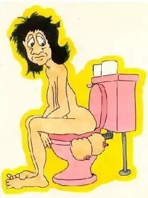 Caricaturi obscene - Pe WC