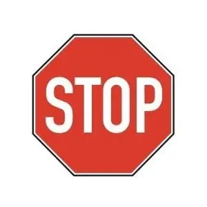 Singurul indicator rutier octogonal (STOP)